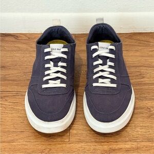 Cole Haan Men’s Navy Canvas Lace-Up Sneakers Size 10.5